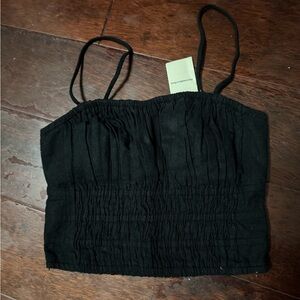 Abercrombie & Fitch Black Ruched Camisole
